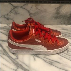 ~Pre-Loved~ Red Glitter Puma’s